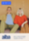 A PDF document featuring a photo of a man and woman sitting side-by-side. Text at the bottom reads: Alba. Mara and Julian Ellington. We believe in balance and in returning to our roots.