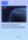 An AI-generated document titled Device Features & Technical Guide. It features a close-up photo of a smart device.