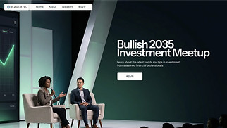 Events website templates - Webinar Landing Page (Cool)
