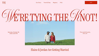 Events website templates - Wedding Invitation (Romantic)