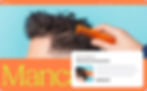 Homepage and a Google ad for a hair care product line. 