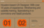 A homepage for a UX designer’s portfolio site built on Wix.