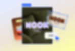 A playful text logo for a home brand called Nook is selected. A cursor clicks an SVG button to export the logo, which is then displayed to the left over an image of a green couch. 
